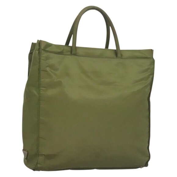 PRADA Tote Bag Nylon Khaki Auth bs28394 - Picture 1 of 16